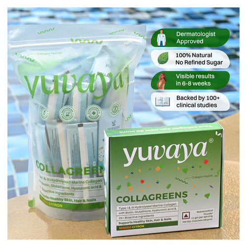 Yuvaya Collagreens 60-day value bundle 56 sachets- 616 grams